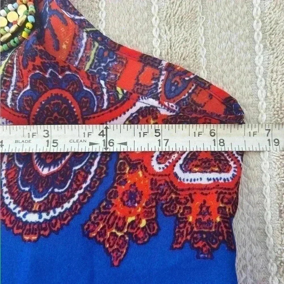 💙❤️”Design Lab by Lord & Taylor” Colorful and Embellished Sundress Size SP - Picture 10 of 12